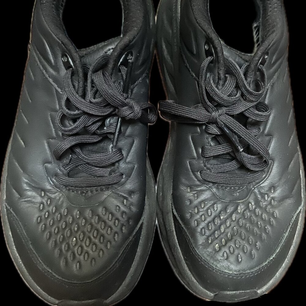 Black Hoka Non Skid Tennis shoes